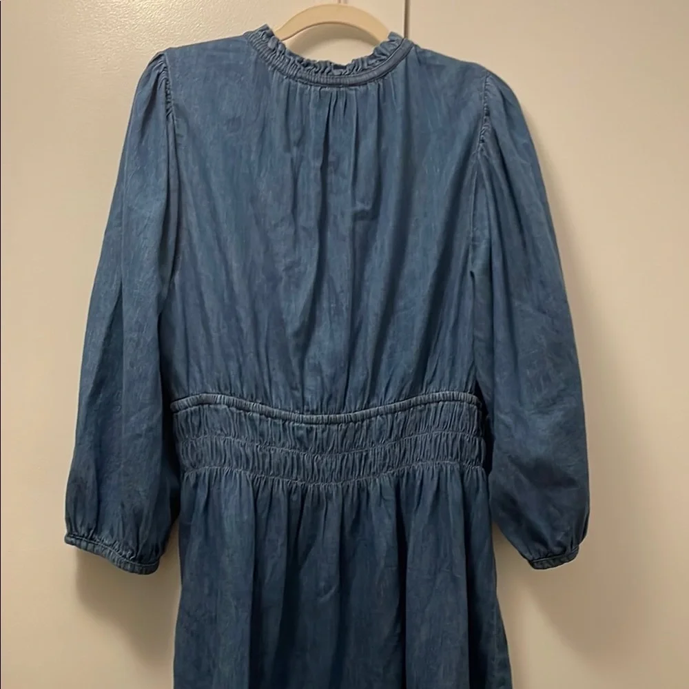 GAP Blue Long Sleeve Bishop Sundress - Picture 6 of 6